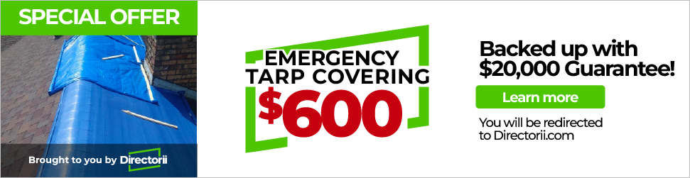 Emergency Tarp Covering from 22nd Century Roofing